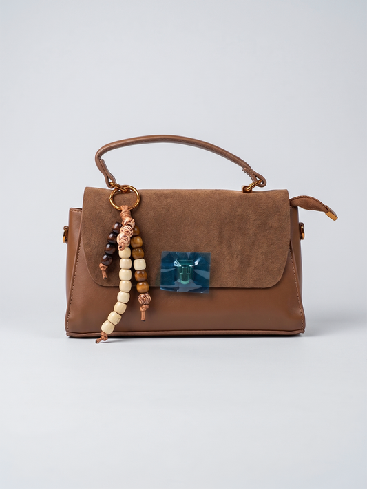 Classy Leather Bag in Havan Color