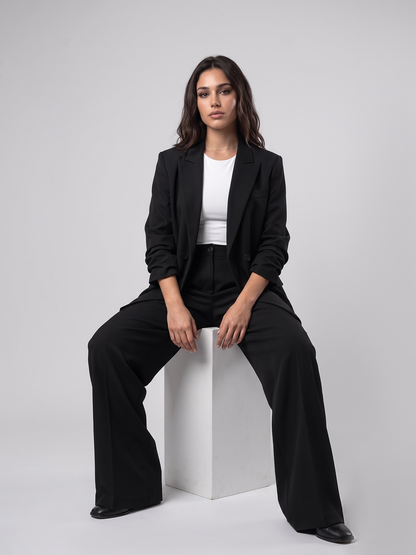 Oversized Suit in Black Color - Hipo Style Pant