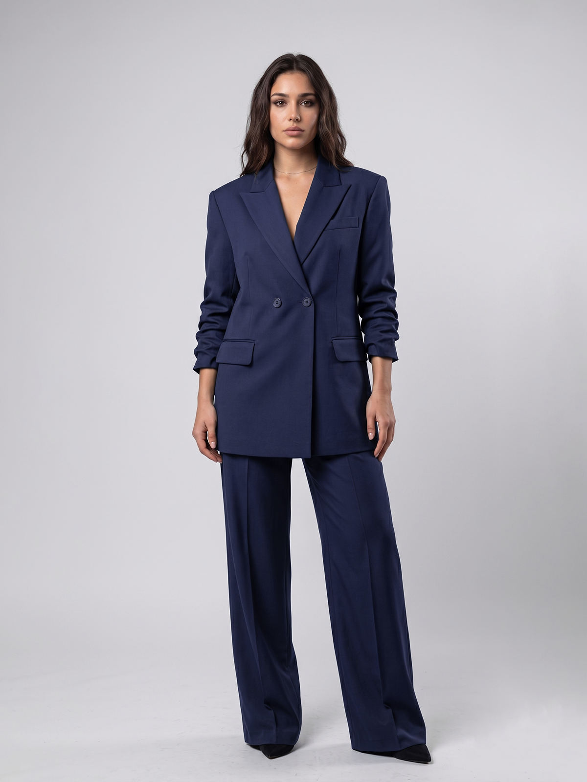 Oversized Suit in Navy Blue Color - Hipo Style Pant