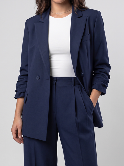 Oversized Suit in Navy Blue Color - Hipo Style Pant